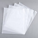 30 x 40 Cm Fermuarlı Buzlu Kargo Poşeti -130Mikron (100 Adet) Valiz Ve Dolap Içi Düzenleyici Buzlu Fermuarlı Poşet Torba