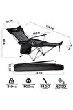 FUNKY CHAIRS Lazy 3 Plus Yatabilen Kamp Sandalyesi Siyah