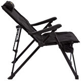 FUNKY CHAIRS Comfort 3 Kademeli Katlanabilir Kamp Sandalyesi – Siyah