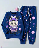 Lacivert Labubu Baskılı Çocuk Eşofman Takımı - 3/10 Yaş