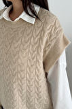 Kadın Kablo Örgü Triko Süveter – Mevsimlik & Katmanlı Stil