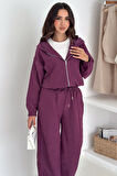 Kadın Fermuarlı Kadife Dokuma Takım – Sportif & Günlük Konfor