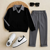 Şık & Tarz Paşalara Özel Çocuk Takım – Garnili Tasarım - 5/14 Yaş - 31489