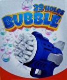 LED LİGHT 29 HOLES BUBBLES GUN 29 DELİKLİ ÇOKLU KÖPÜK ATAN TABANCA MAVİ KÖPÜK TABANCASI PİLLİ TABANCA
