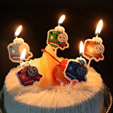 VIP THOMAS BIRTHDAY CANDLE THOMAS PASTA MUMU 5 ADET THOMAS DOĞUM GÜNÜ MUMU THOMAS DOĞUM GÜNÜ MUMLARI