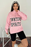 Kadın Fermuarlı Baskılı Sweatshirt – Downtown Energy