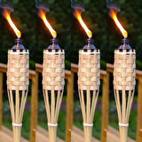 3 PCS 90 CM BAMBOO TORCH 3 ADET 90 CM BAMBU MEŞALE BAHÇE AYDINLATMA IŞIĞI KIR DÜĞÜNÜ KORTEJ IŞIKLARI