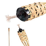 3 PCS 90 CM BAMBOO TORCH 3 ADET 90 CM BAMBU MEŞALE BAHÇE AYDINLATMA IŞIĞI KIR DÜĞÜNÜ KORTEJ IŞIKLARI
