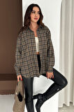 Kadın Ekose Oversize Gömlek – Layer Mood