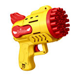1 PCS YELLOW BUBBLES GUN 29 DELİKLİ ÇOKLU KÖPÜK ATAN TABANCA SARI KÖPÜK TABANCASI 2 SOLİSYON HEDİYE