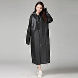 3 ADET 1.KALİTE SİYAH YAĞMURLUK  ŞAPKALI ÇITÇITLI YAĞMURLUK OUTDOOR YAĞMURLUK VIP UNISEX RAIN COAT