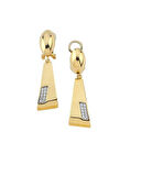 Altın Taşlı Set Küpe