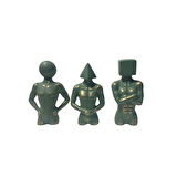 Üçlü Geometrik Başlı Soyut Set Deokratif Obje