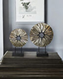 2'li İris Dekoratif Daire Biblo Obje C 4055