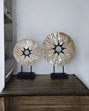 2'li İris Dekoratif Daire Biblo Obje C 4055