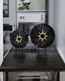 2'li İris Dekoratif Daire Biblo Obje C 4055