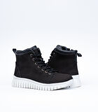 Kadın Hakiki Nubuk Deri Kaymaz Kauçuk Taban Günlük Bot