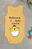 Pamuklu Halasının Tatlı Civcivi Baskılı Çıtçıt Body Zıbın