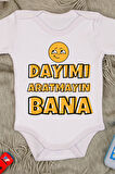 Pamuklu Dayım Sevgisi Baskılı Uzun Kol Body Zıbın