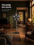 Microstar 18" 45cm Ayaklı Vantilatör 75W 3 Kademeli Salınımlı 5 Kanat Alüminyum Pervane - MSR-2618