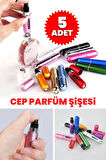 Taşınabilir Mini Doldurulabilir Parfüm Atomizer Doldurulabilir Parfüm Şişeleri Boş Küçük 5 ml 5 Adet