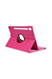 Galaxy Tab S9 FE 10.9 inç Uyumlu Fuchsia Dönebilen Standlı Kılıf