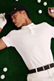 DeFactoFit Slim Fit Dar Kesim Sporcu Kısa Kollu Pike Polo Tişört