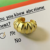 Masaliko Mito 2 Gümüş Kıkırdak Ms3249, 925 Ayar Gümüş, Altın Kaplama