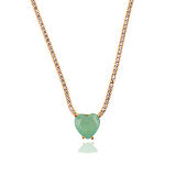 Masaliko Flemen S 2 Kalp Su Yolu Gümüş Kolye Ms3309, 925 Ayar Kadın Gümüş Kolye, Tennis Kolye