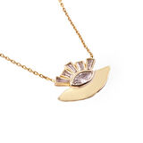 Masaliko Göz Gümüş Kolye Ms3223, 925 Ayar Kadın Gümüş Kolye, Altın Kaplama