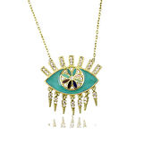 Masaliko Göz Gümüş Kolye Ms3342, 925 Ayar Kadın Gümüş Kolye, Altın Kaplama