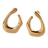 Masaliko Lui S 2 Halka Gümüş Küpe Ms3720, 925 Ayar Gümüş Kadın Küpe, İthal Ürün, Altın Kaplama