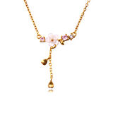 Masaliko Siu Çiçek Gümüş Kolye Ms3773, 925 Ayar Kadın Gümüş Kolye, İthal Ürün, Altın Kaplama