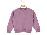 Kız Çocuk Sweatshirt Yaprak Baskılı