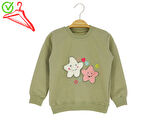 Kız Çocuk Sweatshirt Yıldız Baskılı