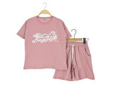 Kız Çocuk Şortlu Takım Baskılı