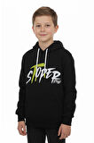 Erkek Çocuk Sweatshirt Kapüşonlu Baskılı 3 İplik Şardonlu