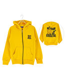 Erkek çocuk hırka 2 iplik şordonlu baskılı kapüşonlu