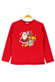 Kız Çocuk Noellik Bluz 2 İplik Şardonlu Baskılı