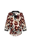 Kadın Leopar Desenli Bluz FRN1106    