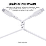 ONTECH - Aukey Cb-ncl1-wh Naylon Örgülü 3a 480mbps Type-c Lıghtnıng Kablosu 1.8mt