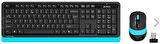 ONTECH - A4 Tech Fg1010 Q Mavi Mm Kablosuz Klv+mouse Set