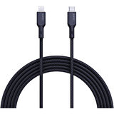 ONTECH - Aukey Cb-ncl1-bk Naylon Örgülü 3a 480mbps Type-c Lıghtnıng Kablosu 1.8mt