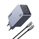 ONTECH - Ugreen Nexode Pro 100w Gan Hızlı Şarj Cihazı Type-c Qc Pd 2xusb-c, 1xusb-a Uzay Grisi 25874