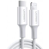ONTECH - Ugreen Type-c To Lıghtnıng 3a Pd Mfi Sertifikalı Hızlı Şarj Kablosu 1 Mt Beyaz 10493