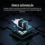 ONTECH - Aukey Pa-b1t-wh 20w Omnia Iı Mini Gan Pd Qc 3.0 Type C Hızlı Şarj Adaptörü