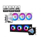 ONTECH - Msı Mag CorelıQuıd I360 Whıte 360mm Argb Cpu İşlemcı Sıvı Soğutucu(lga1150/1151/1155/1156/1200/1700/1851/am4/am5 Uyumlu)