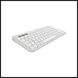 Logıtech K380s, Pebble Keys 2,  Beyaz, 920-011860, Bluetooth, Türkçe, Q, Multimedya, Mini Klavye