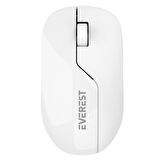 Everest Smw-973, Beyaz, Usb Nano 2,4g Kablosuz, 1200dpi, Optik, 4 Tuşlu, Mouse