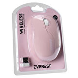 Everest Smw-973, Pembe, Usb Nano 2,4g Kablosuz, 1200dpi, Optik, 4 Tuşlu, Mouse